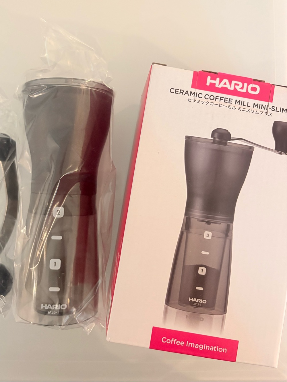 Hario Ceramic Coffee Mill Mini-Slim Plus Manual Grinder Espresso MSS-1 New ☕️